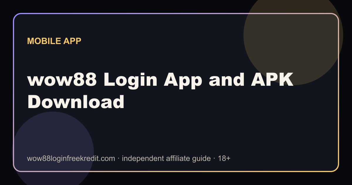 wow88 Login App and APK Download