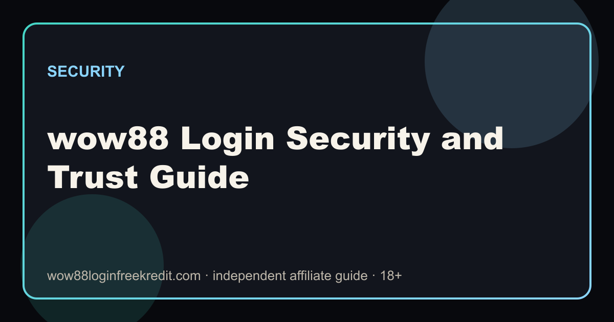 wow88 Login Security and Trust Guide